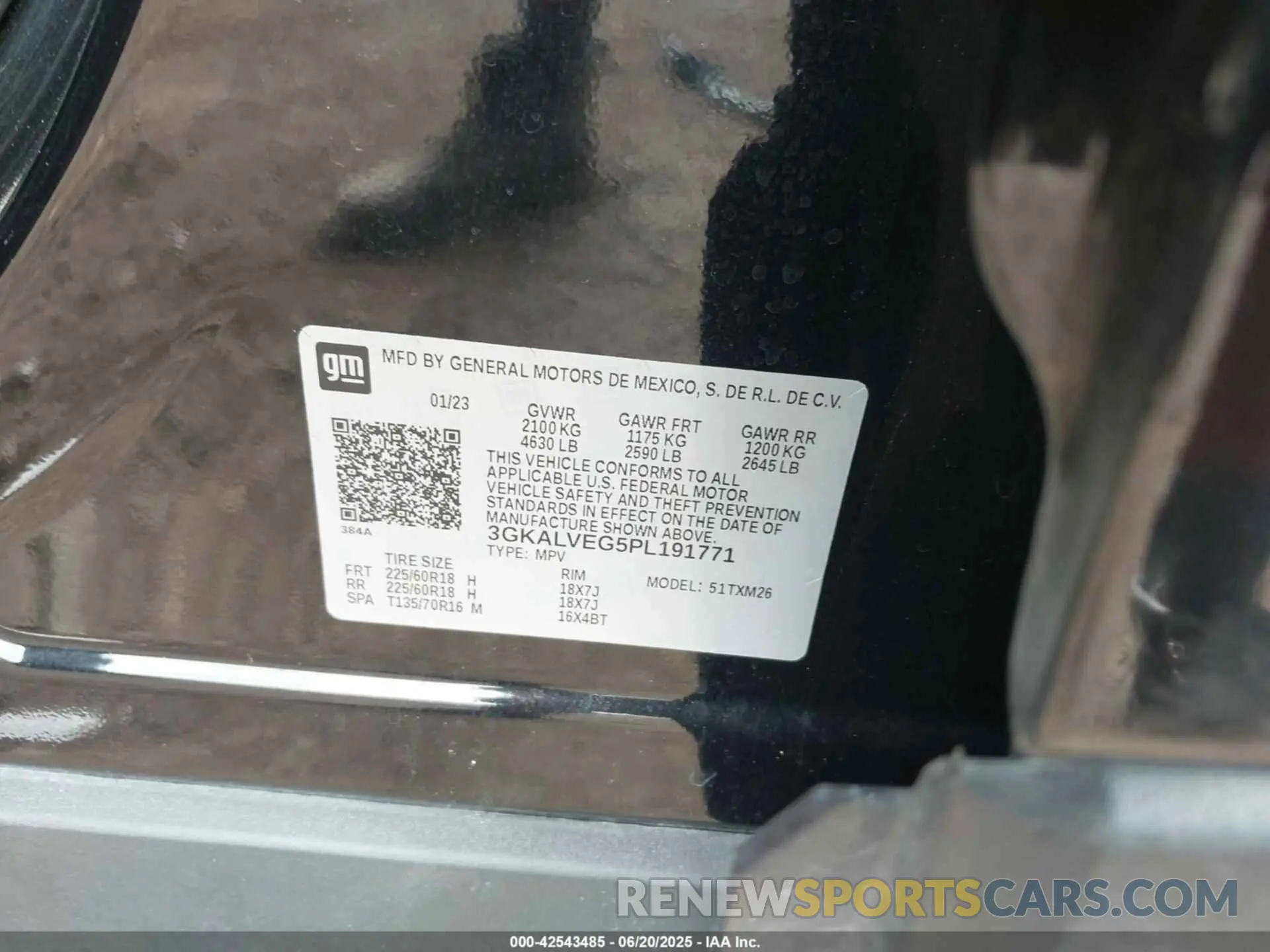 9 Photograph of a damaged car 3GKALVEG5PL191771 GMC TERRAIN 2023