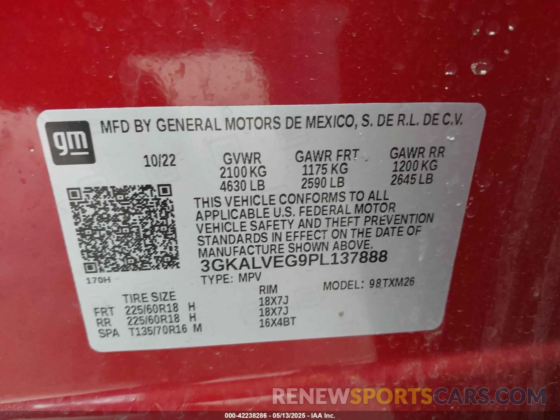 9 Фотография поврежденного автомобиля 3GKALVEG9PL137888 GMC TERRAIN 2023