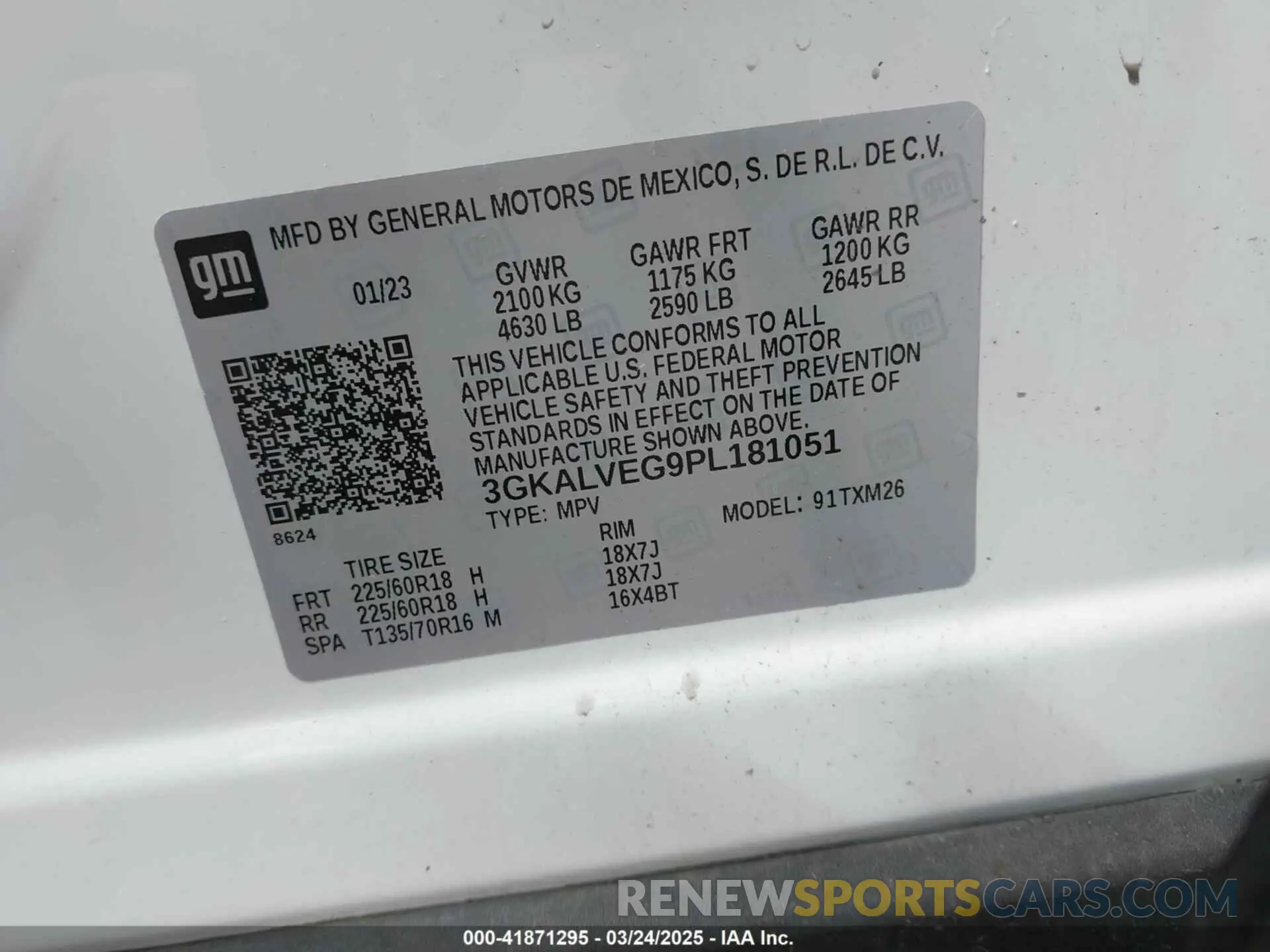 9 Фотография поврежденного автомобиля 3GKALVEG9PL181051 GMC TERRAIN 2023