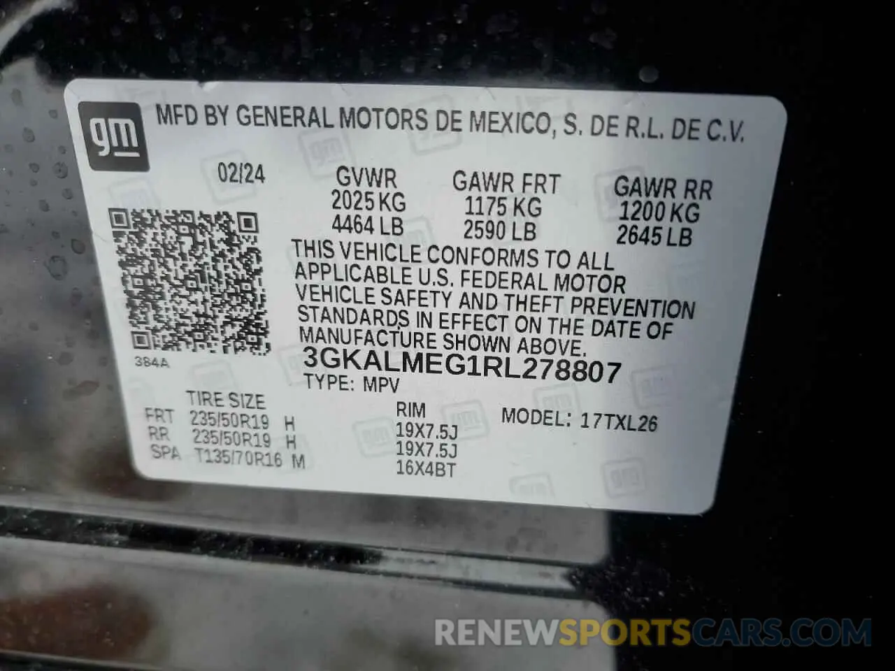 12 Photograph of a damaged car 3GKALMEG1RL278807 GMC TERRAIN 2024