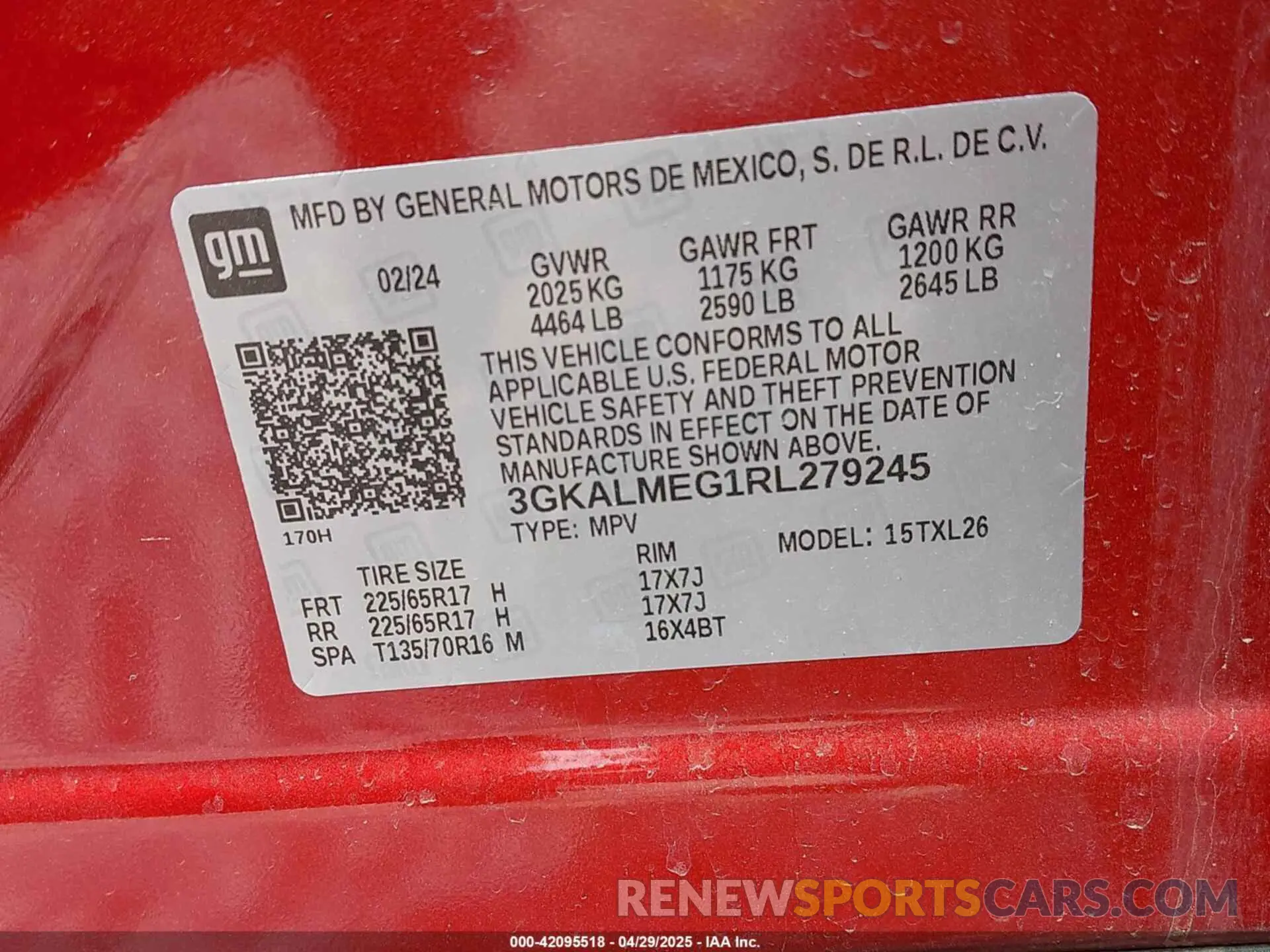 9 Фотография поврежденного автомобиля 3GKALMEG1RL279245 GMC TERRAIN 2024