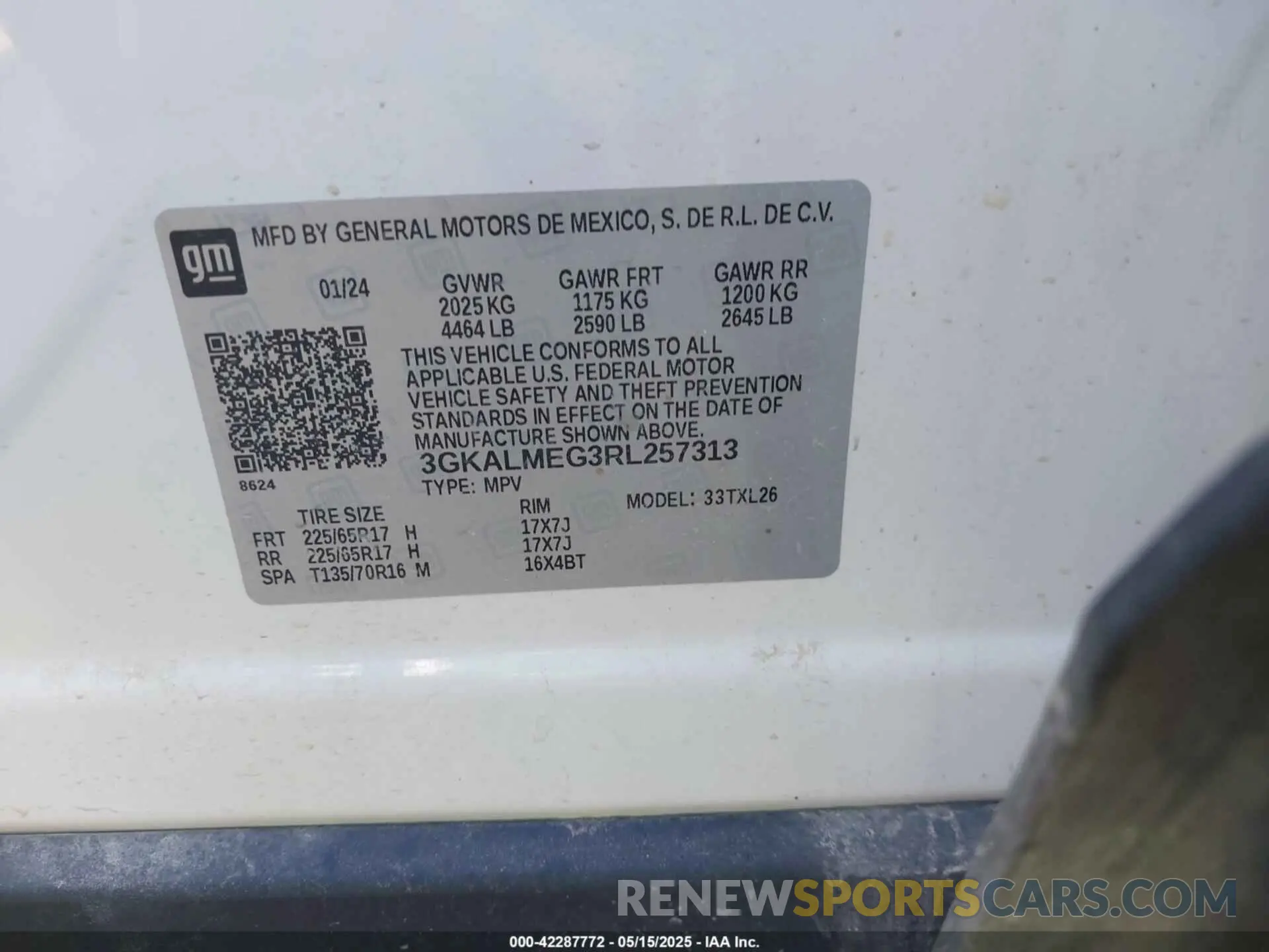 9 Фотография поврежденного автомобиля 3GKALMEG3RL257313 GMC TERRAIN 2024