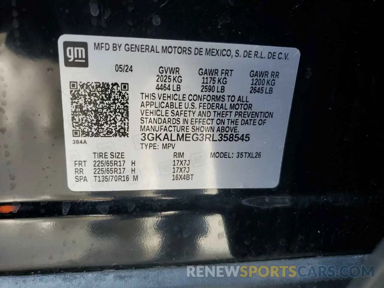13 Photograph of a damaged car 3GKALMEG3RL358545 GMC TERRAIN 2024