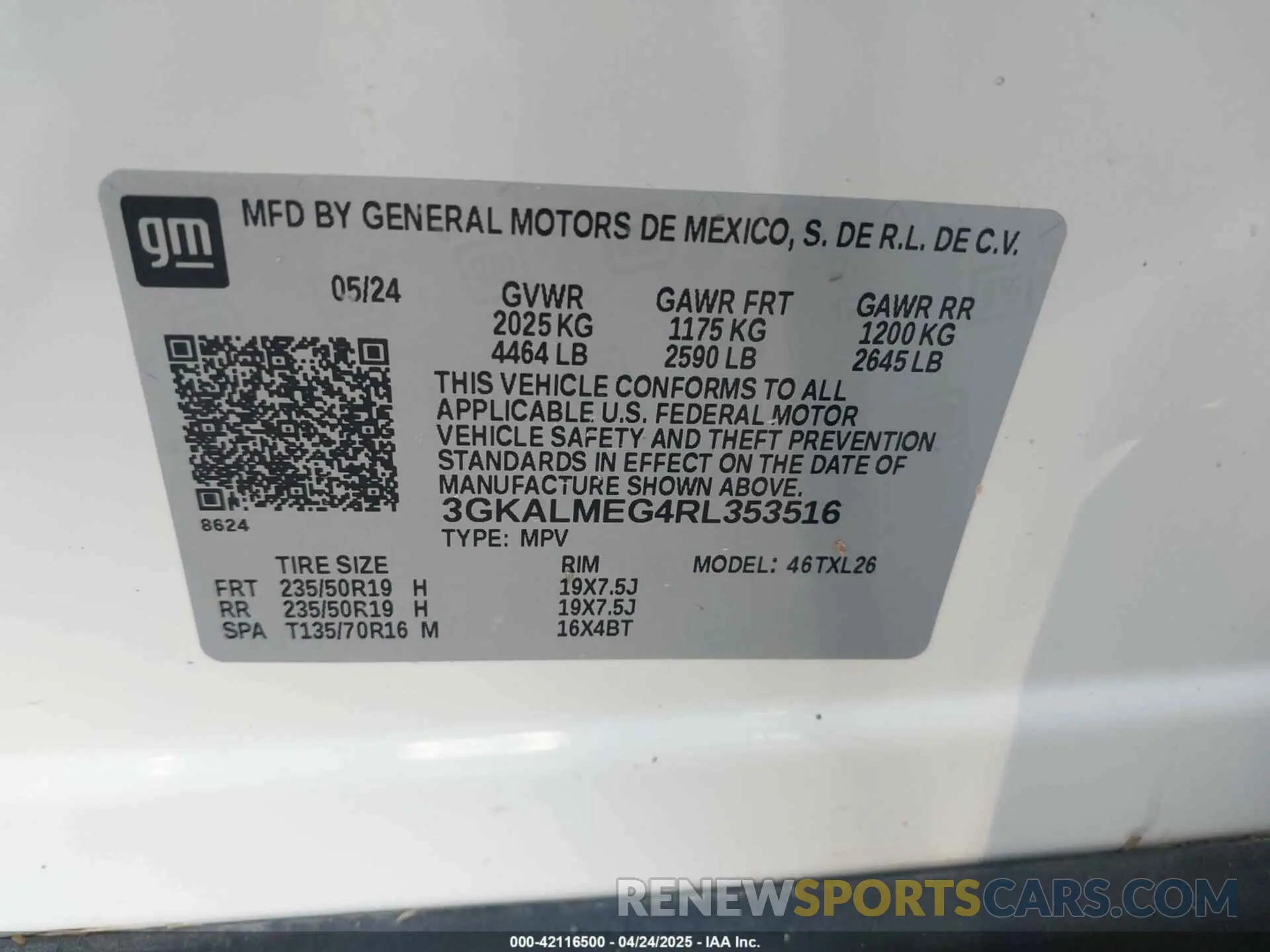 9 Фотография поврежденного автомобиля 3GKALMEG4RL353516 GMC TERRAIN 2024