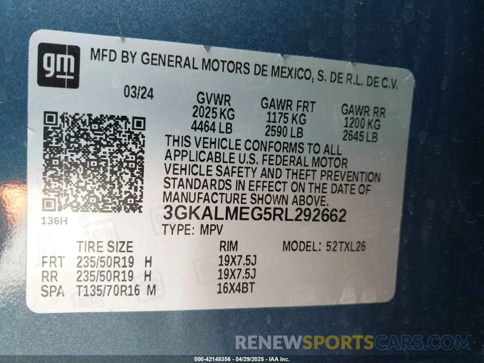 9 Фотография поврежденного автомобиля 3GKALMEG5RL292662 GMC TERRAIN 2024