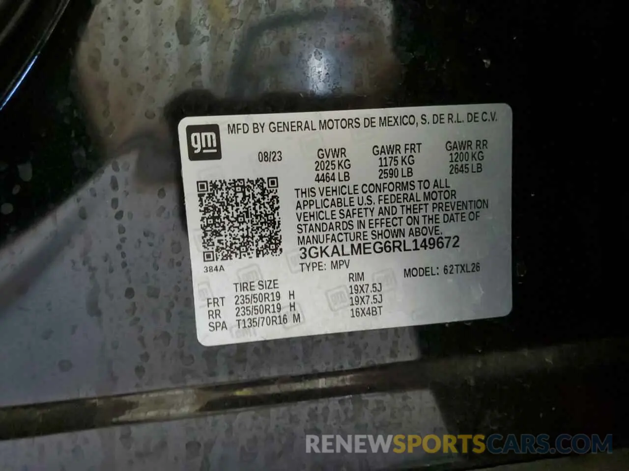 16 Photograph of a damaged car 3GKALMEG6RL149672 GMC TERRAIN 2024