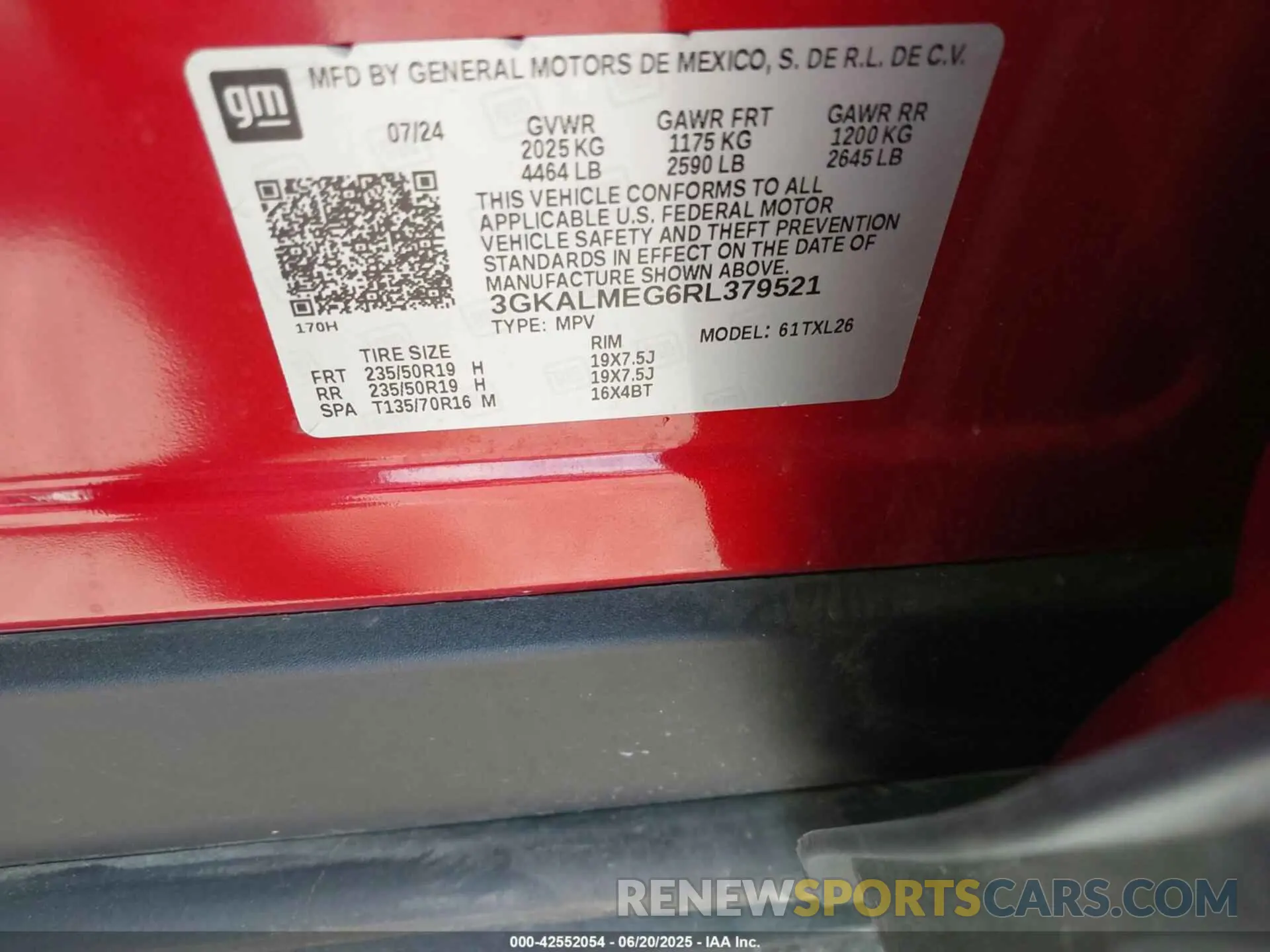 9 Photograph of a damaged car 3GKALMEG6RL379521 GMC TERRAIN 2024