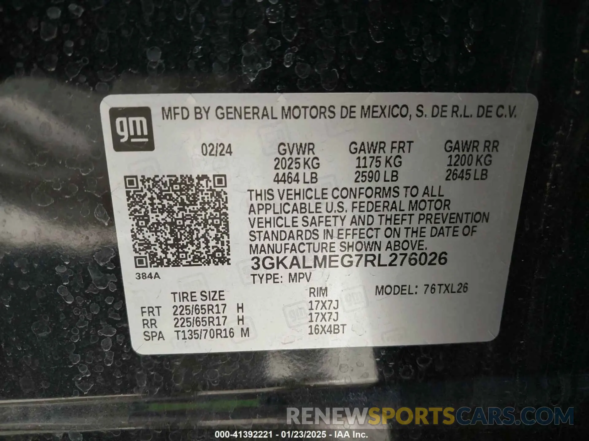 9 Фотография поврежденного автомобиля 3GKALMEG7RL276026 GMC TERRAIN 2024