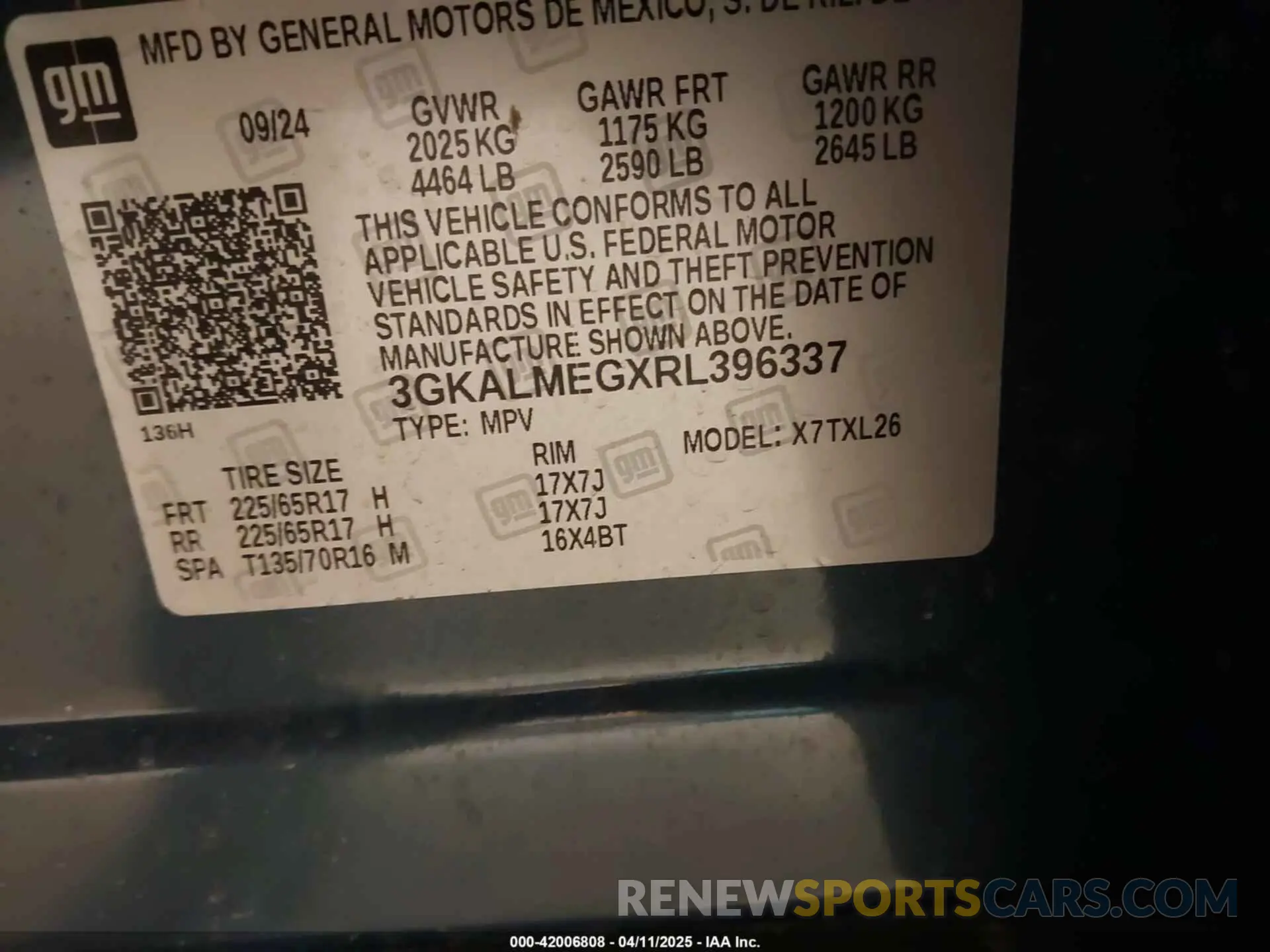 9 Фотография поврежденного автомобиля 3GKALMEGXRL396337 GMC TERRAIN 2024