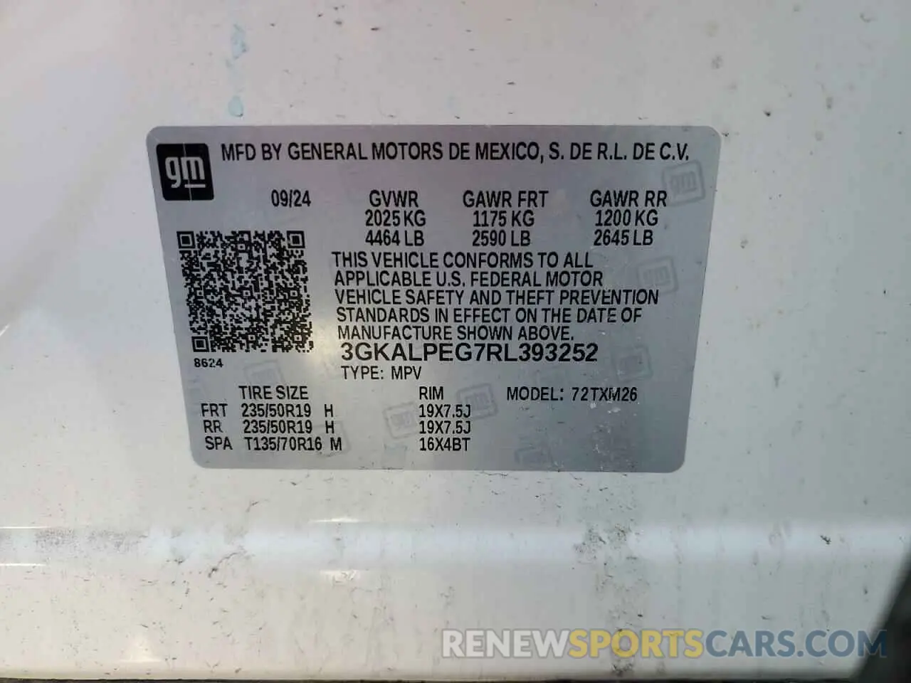 15 Photograph of a damaged car 3GKALPEG7RL393252 GMC TERRAIN 2024