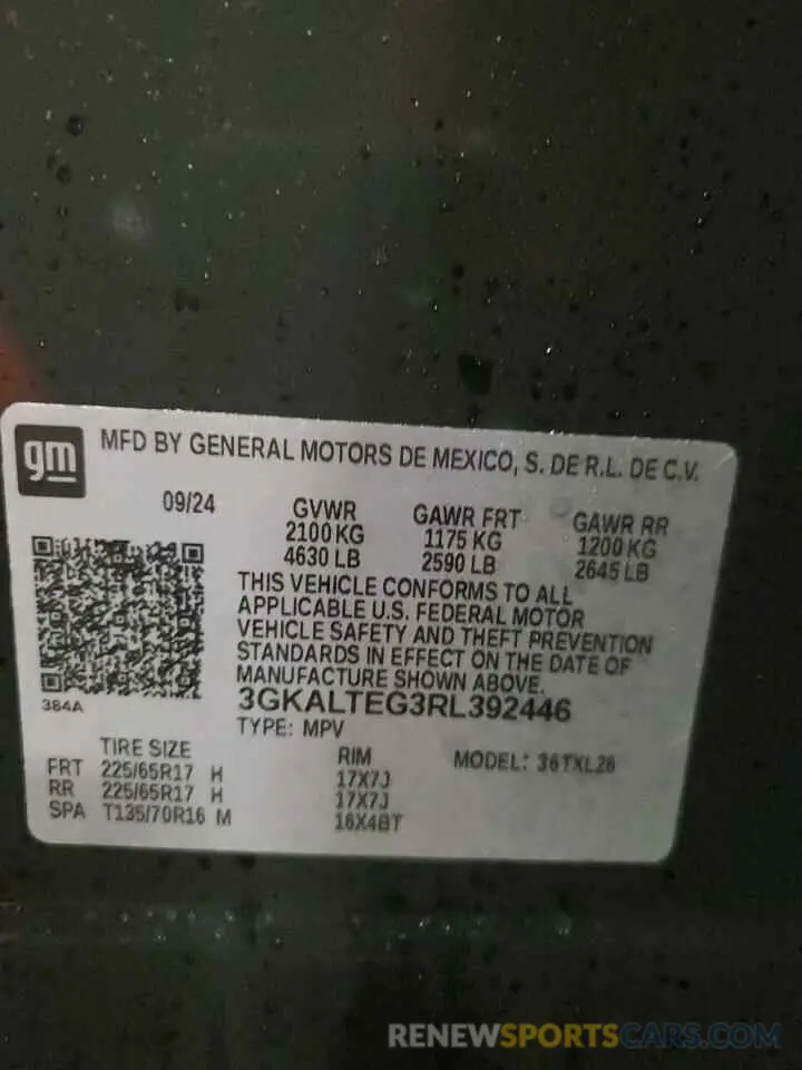 13 Фотография поврежденного автомобиля 3GKALTEG3RL392446 GMC TERRAIN 2024