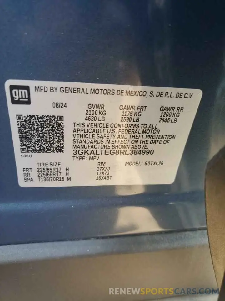12 Фотография поврежденного автомобиля 3GKALTEG8RL384990 GMC TERRAIN 2024
