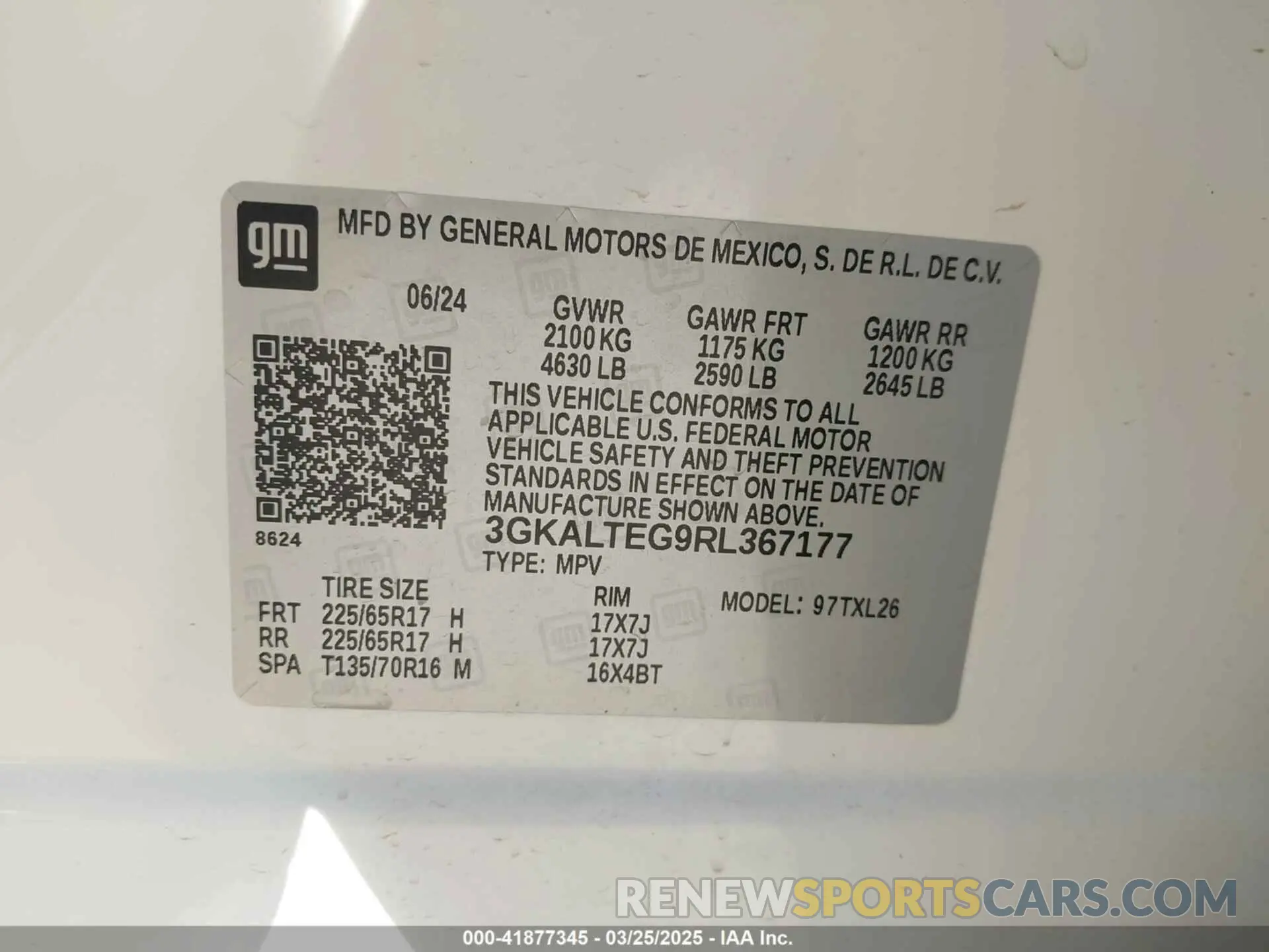 9 Фотография поврежденного автомобиля 3GKALTEG9RL367177 GMC TERRAIN 2024