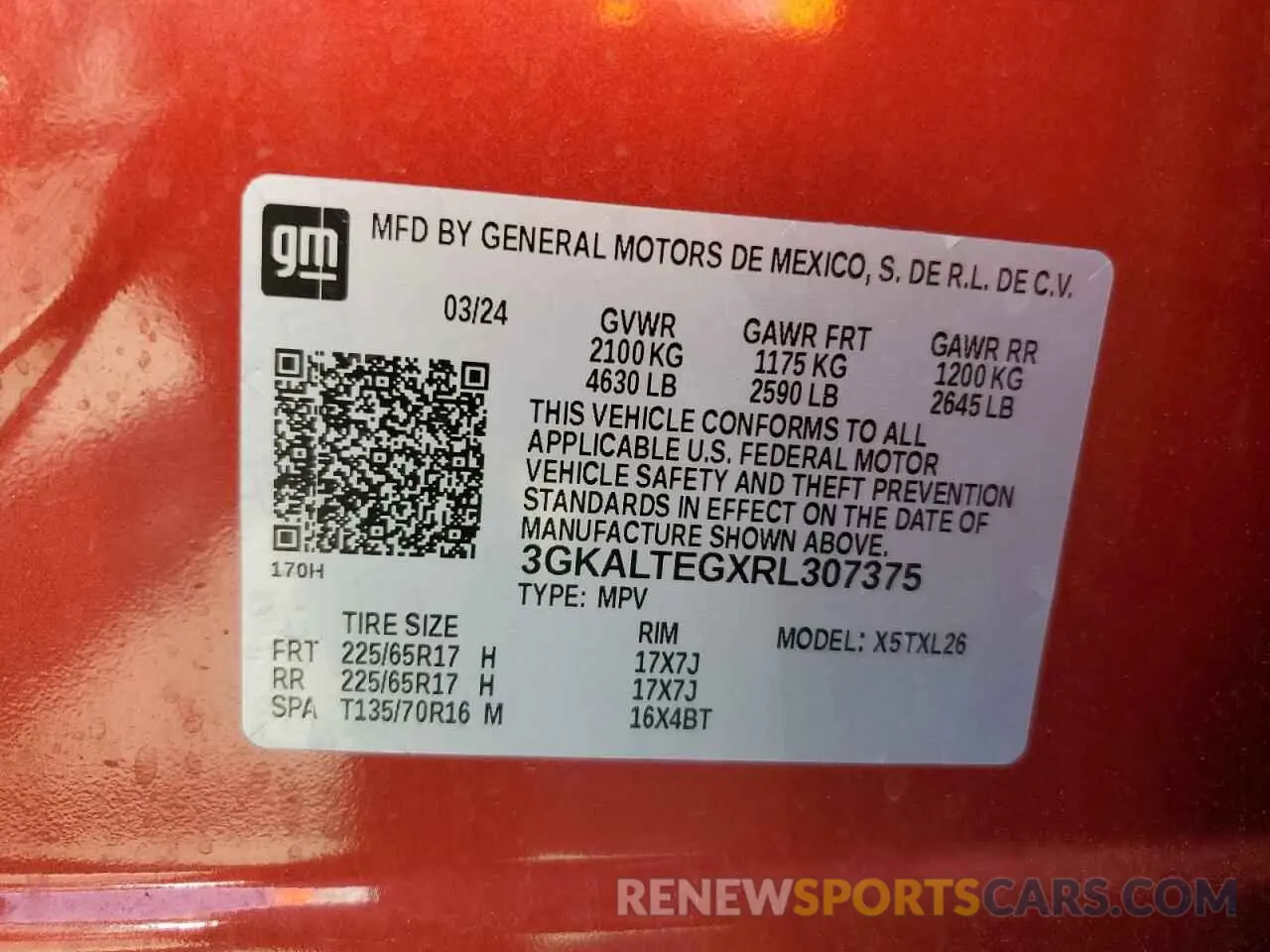 16 Photograph of a damaged car 3GKALTEGXRL307375 GMC TERRAIN 2024