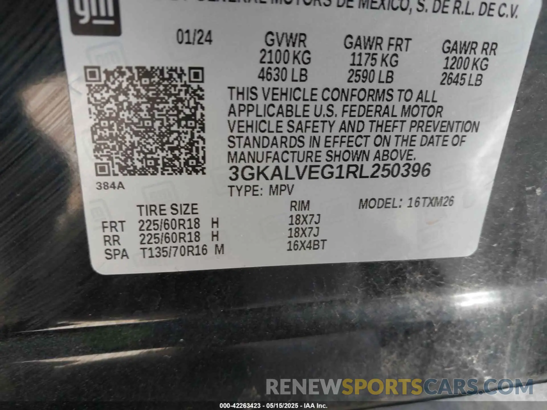 9 Фотография поврежденного автомобиля 3GKALVEG1RL250396 GMC TERRAIN 2024