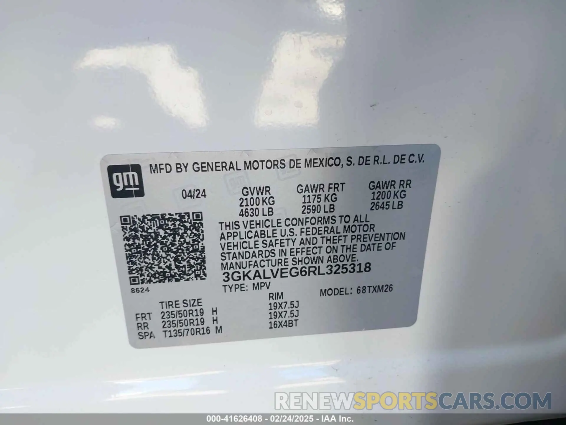9 Фотография поврежденного автомобиля 3GKALVEG6RL325318 GMC TERRAIN 2024