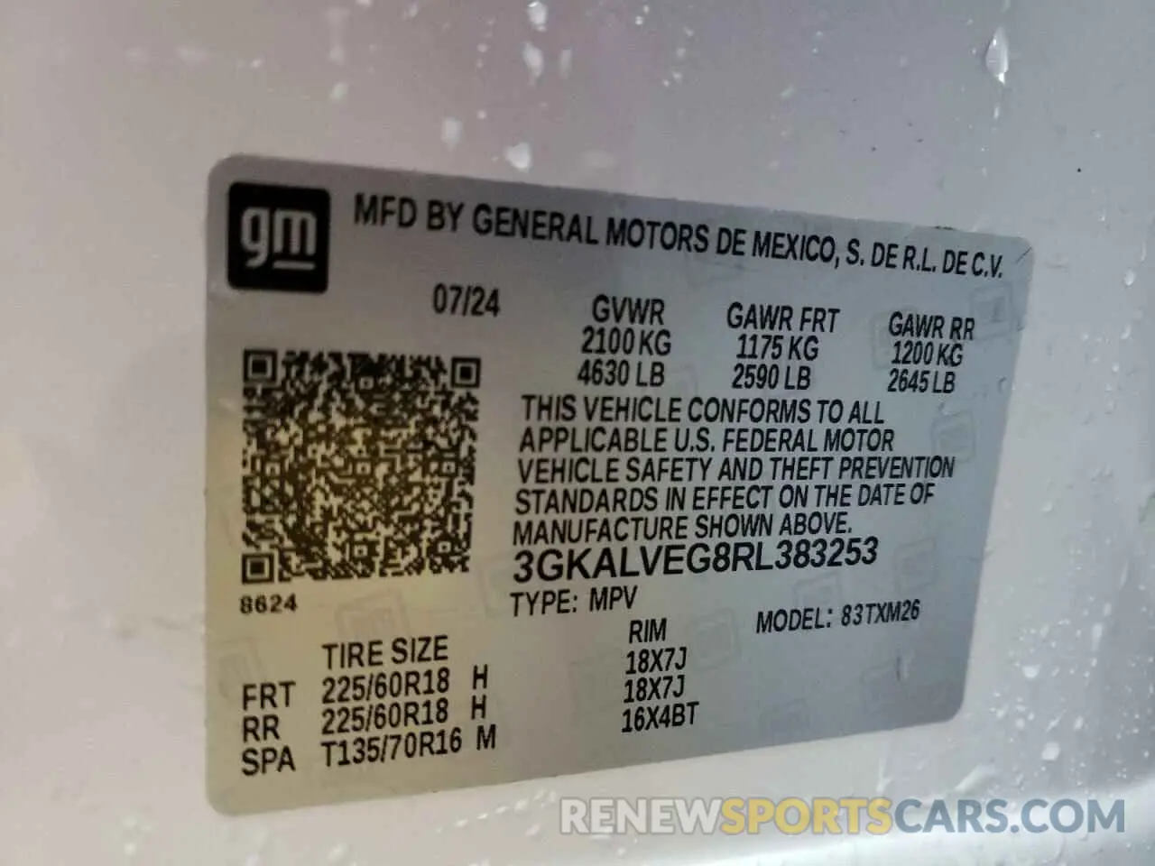 13 Photograph of a damaged car 3GKALVEG8RL383253 GMC TERRAIN 2024
