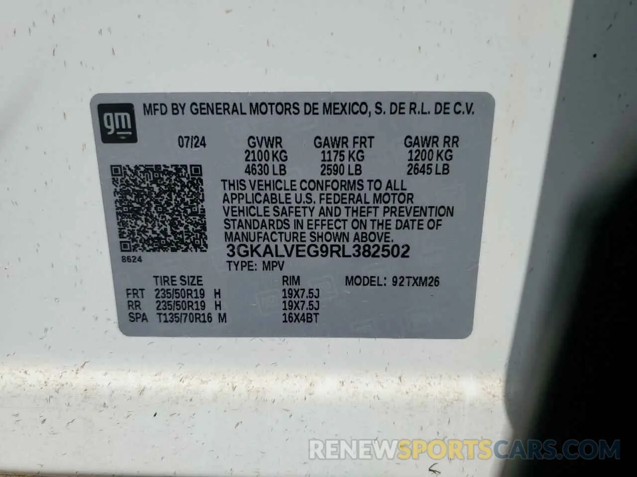 14 Фотография поврежденного автомобиля 3GKALVEG9RL382502 GMC TERRAIN 2024