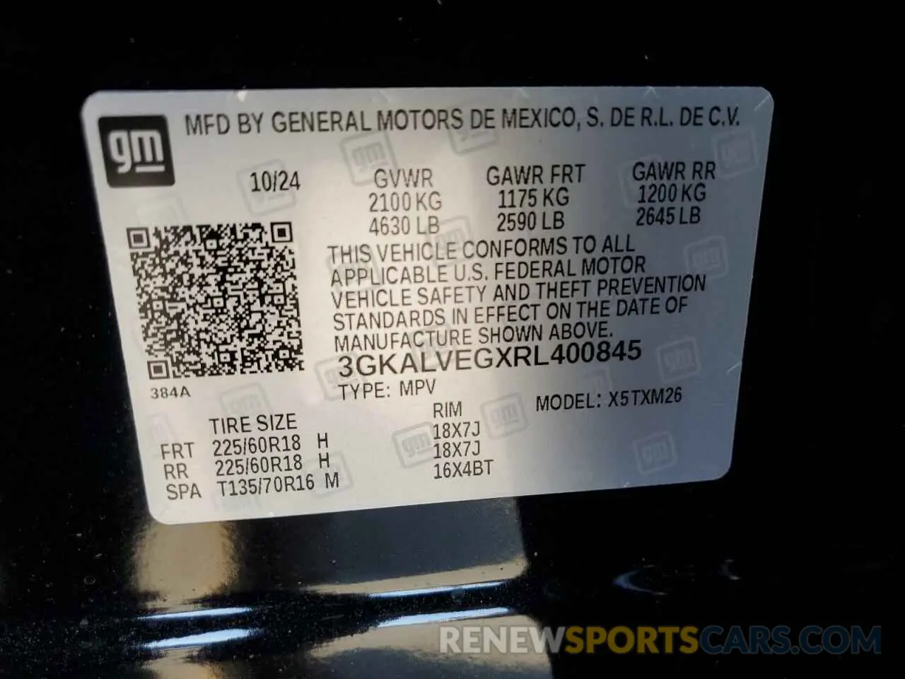 13 Photograph of a damaged car 3GKALVEGXRL400845 GMC TERRAIN 2024