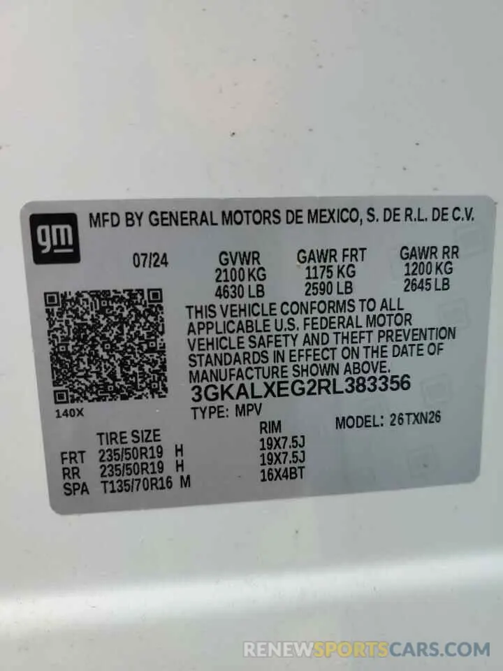 13 Photograph of a damaged car 3GKALXEG2RL383356 GMC TERRAIN 2024