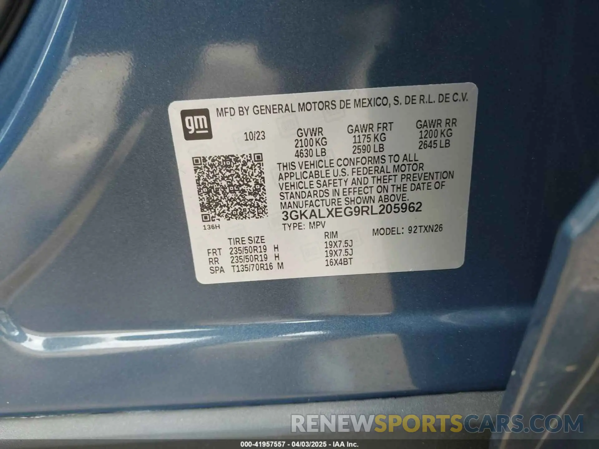 9 Фотография поврежденного автомобиля 3GKALXEG9RL205962 GMC TERRAIN 2024