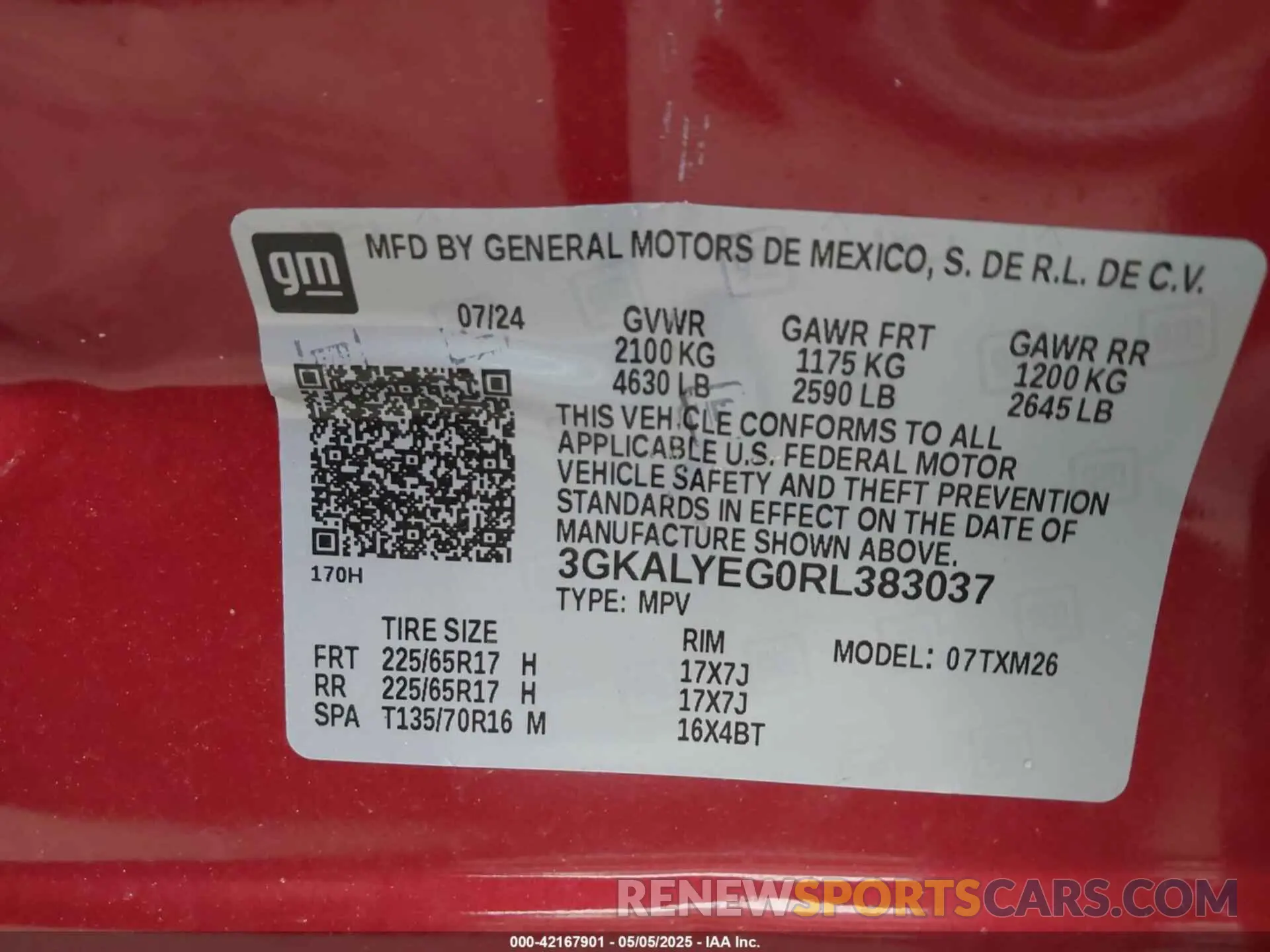 9 Фотография поврежденного автомобиля 3GKALYEG0RL383037 GMC TERRAIN 2024