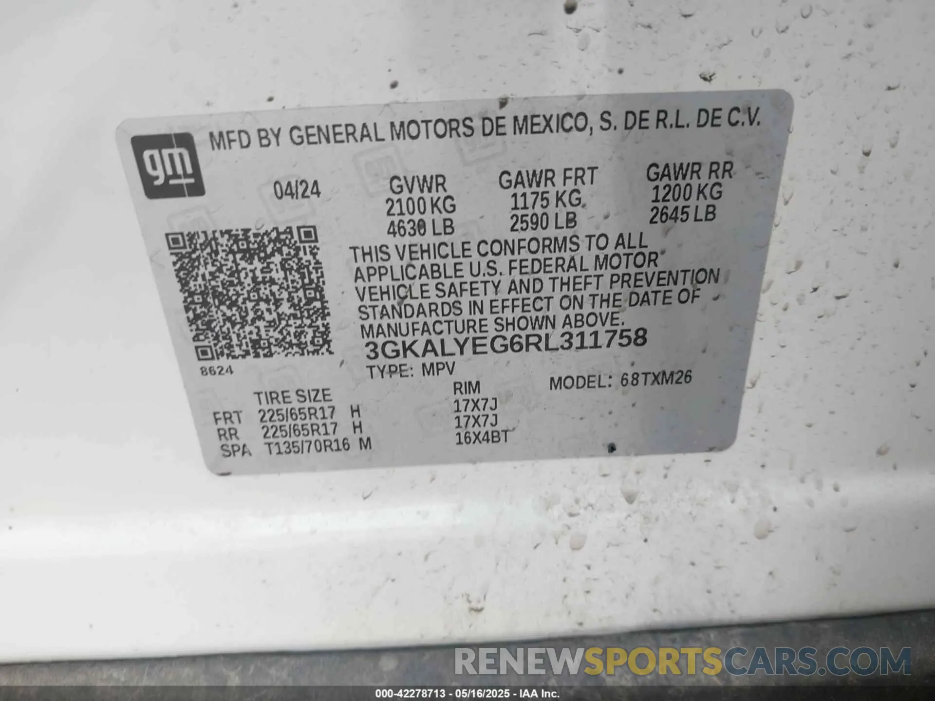 9 Photograph of a damaged car 3GKALYEG6RL311758 GMC TERRAIN 2024