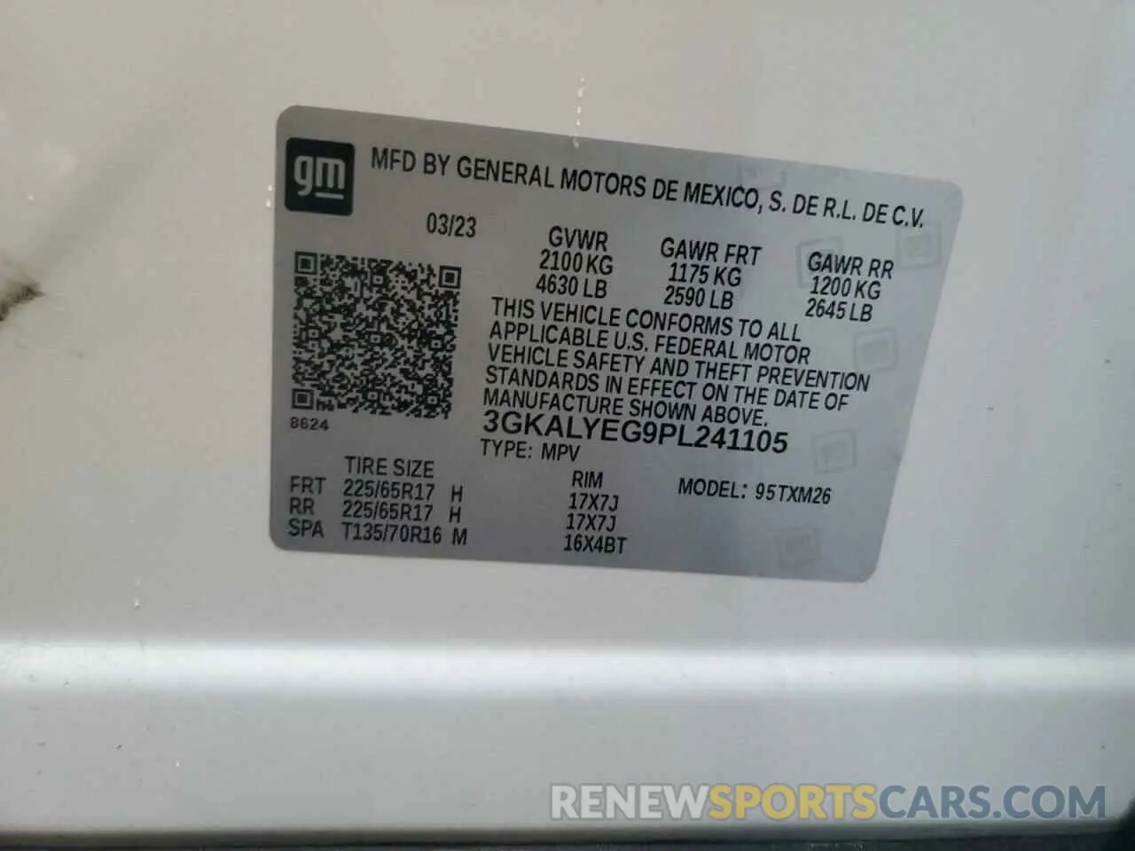14 Фотография поврежденного автомобиля 3GKALYEG9PL241105 GMC TERRAIN AT 2023