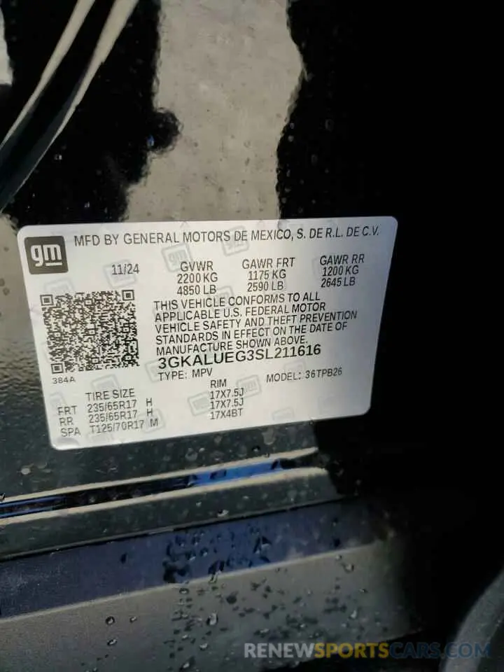 14 Фотография поврежденного автомобиля 3GKALUEG3SL211616 GMC TERRAIN EL 2025