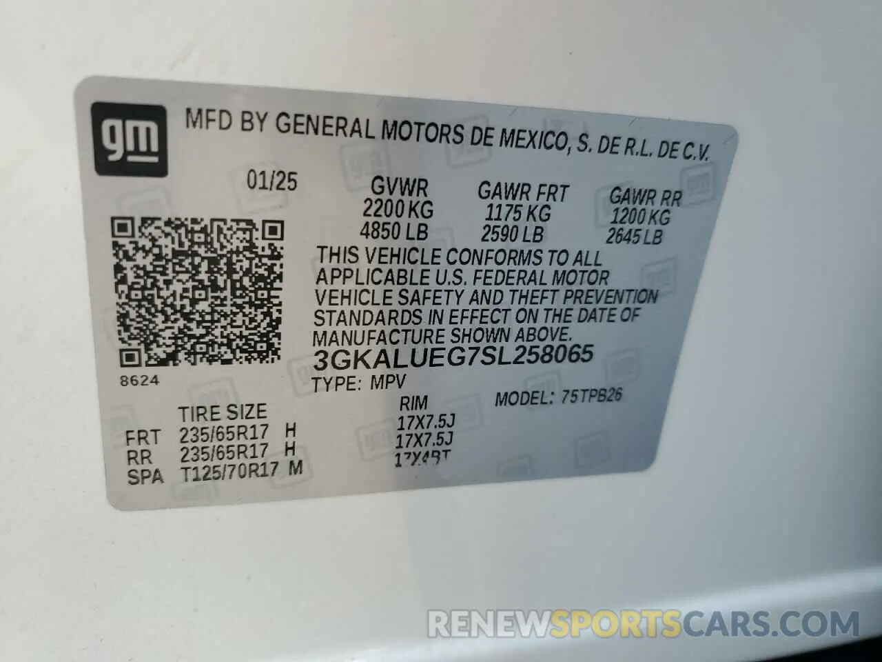 12 Фотография поврежденного автомобиля 3GKALUEG7SL258065 GMC TERRAIN EL 2025
