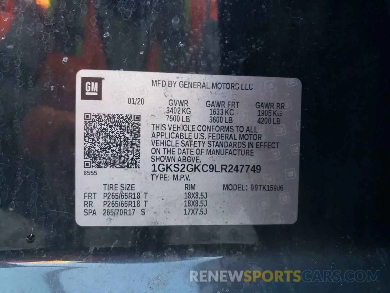 13 Фотография поврежденного автомобиля 1GKS2GKC9LR247749 GMC YUKON 2020