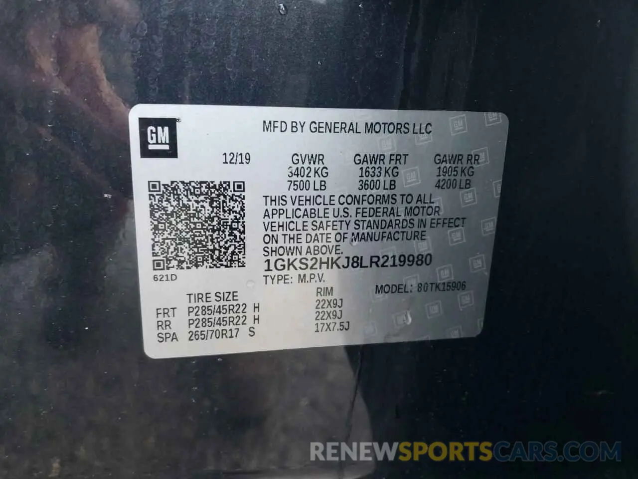 13 Фотография поврежденного автомобиля 1GKS2HKJ8LR219980 GMC YUKON 2020