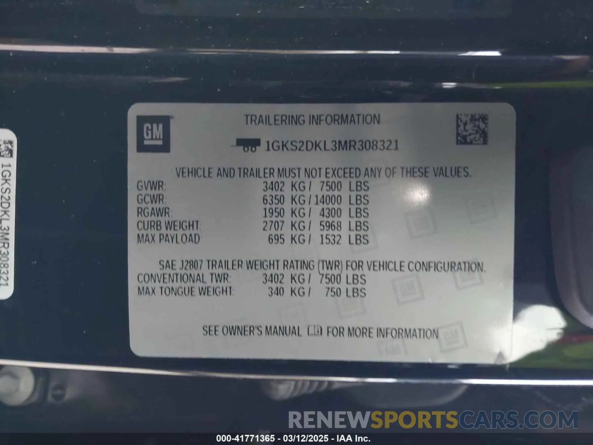 9 Фотография поврежденного автомобиля 1GKS2DKL3MR308321 GMC YUKON 2021