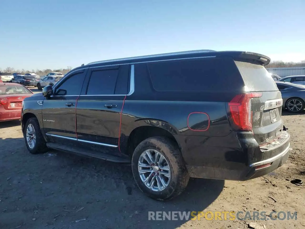 2 Photograph of a damaged car 1GKS2GKD6MR477825 GMC YUKON 2021