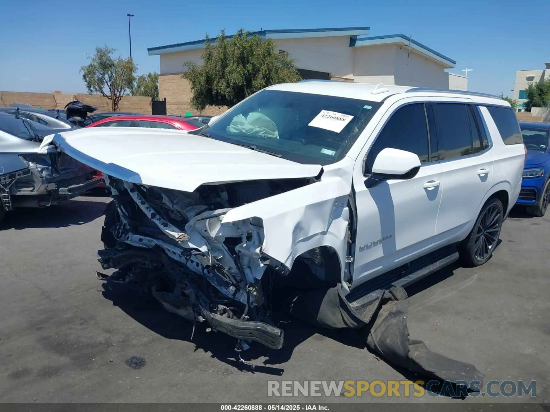 2 Photograph of a damaged car 1GKS1AKD8NR196434 GMC YUKON 2022