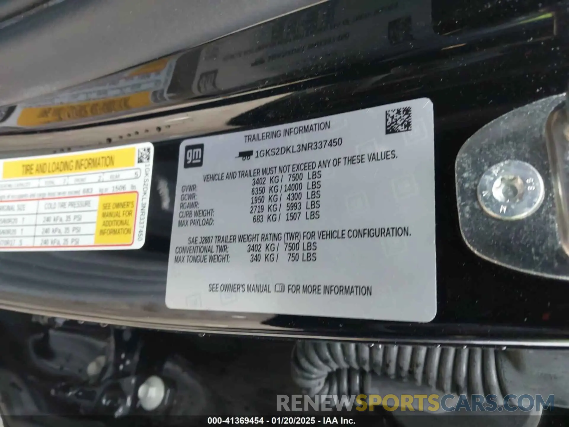 9 Фотография поврежденного автомобиля 1GKS2DKL3NR337450 GMC YUKON 2022