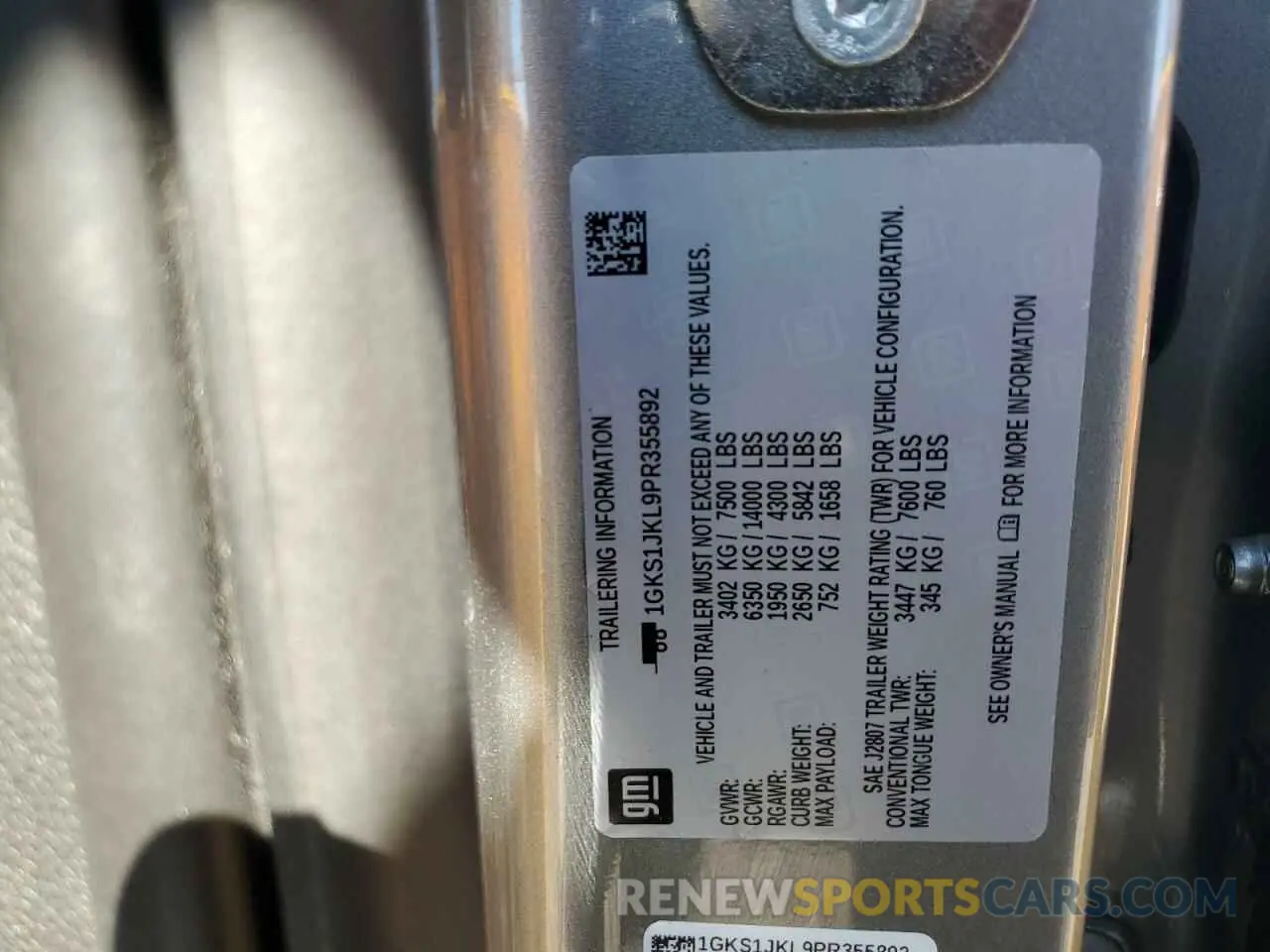 14 Фотография поврежденного автомобиля 1GKS1JKL9PR355892 GMC YUKON 2023