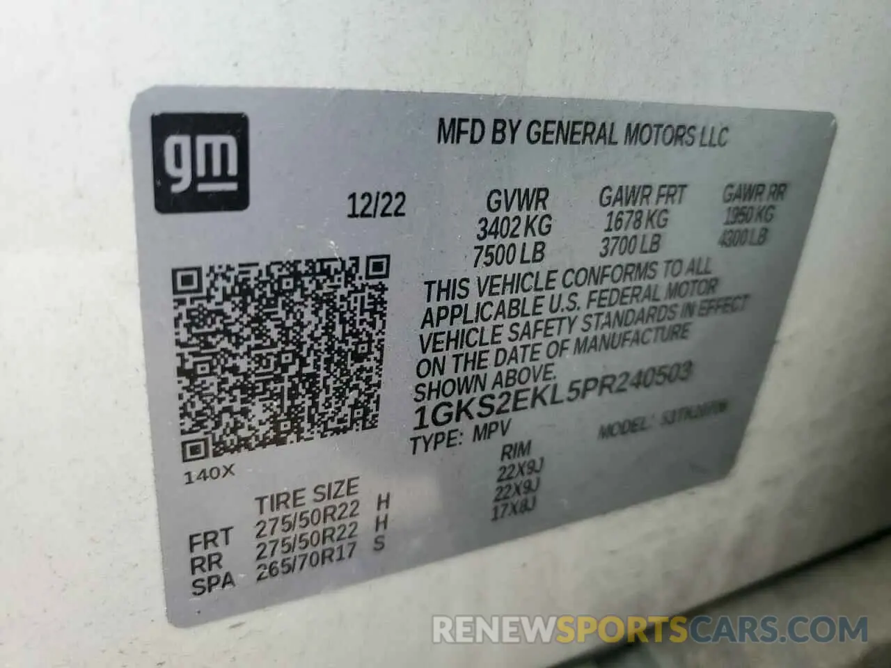 13 Фотография поврежденного автомобиля 1GKS2EKL5PR240503 GMC YUKON 2023