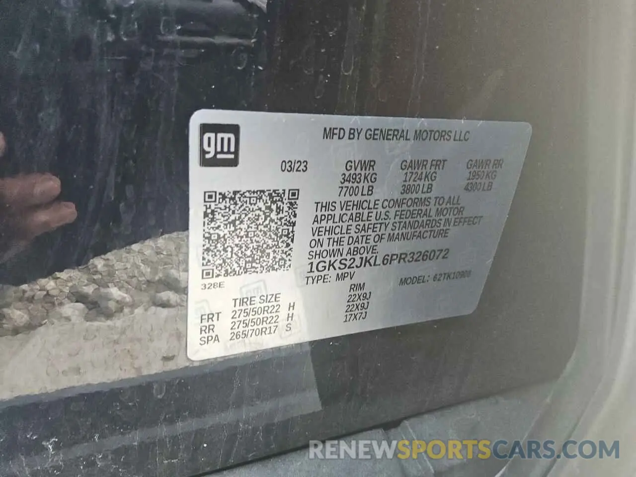 13 Фотография поврежденного автомобиля 1GKS2JKL6PR326072 GMC YUKON 2023