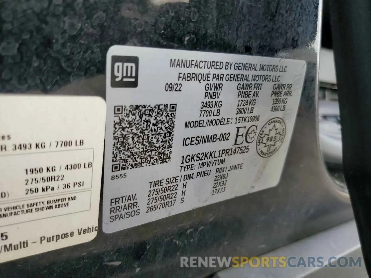 14 Фотография поврежденного автомобиля 1GKS2KKL1PR147525 GMC YUKON 2023