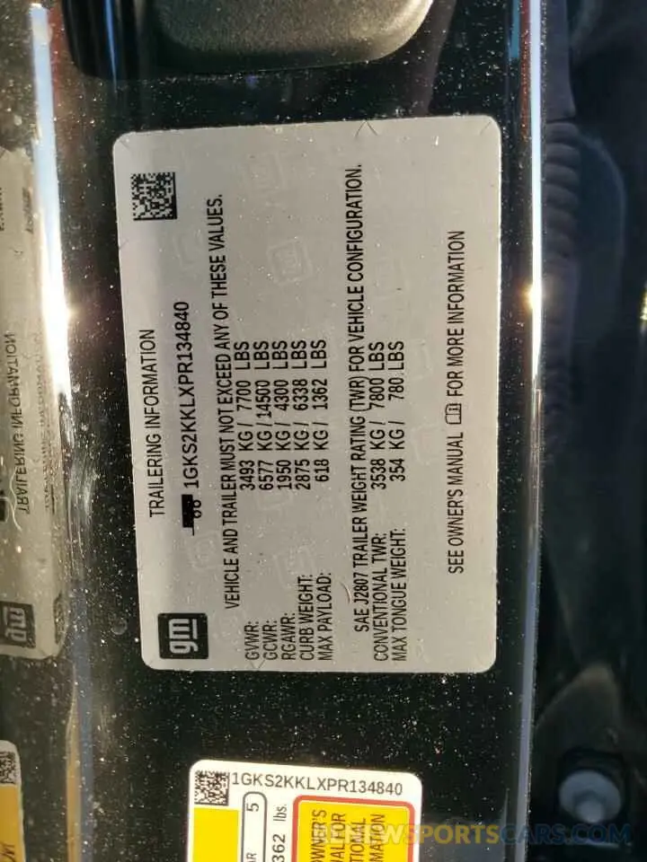 15 Фотография поврежденного автомобиля 1GKS2KKLXPR134840 GMC YUKON 2023