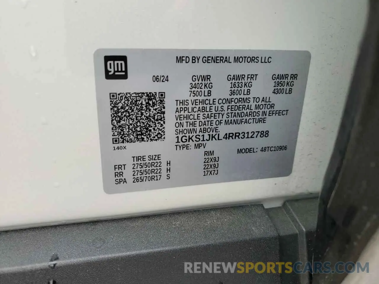 15 Фотография поврежденного автомобиля 1GKS1JKL4RR312788 GMC YUKON 2024