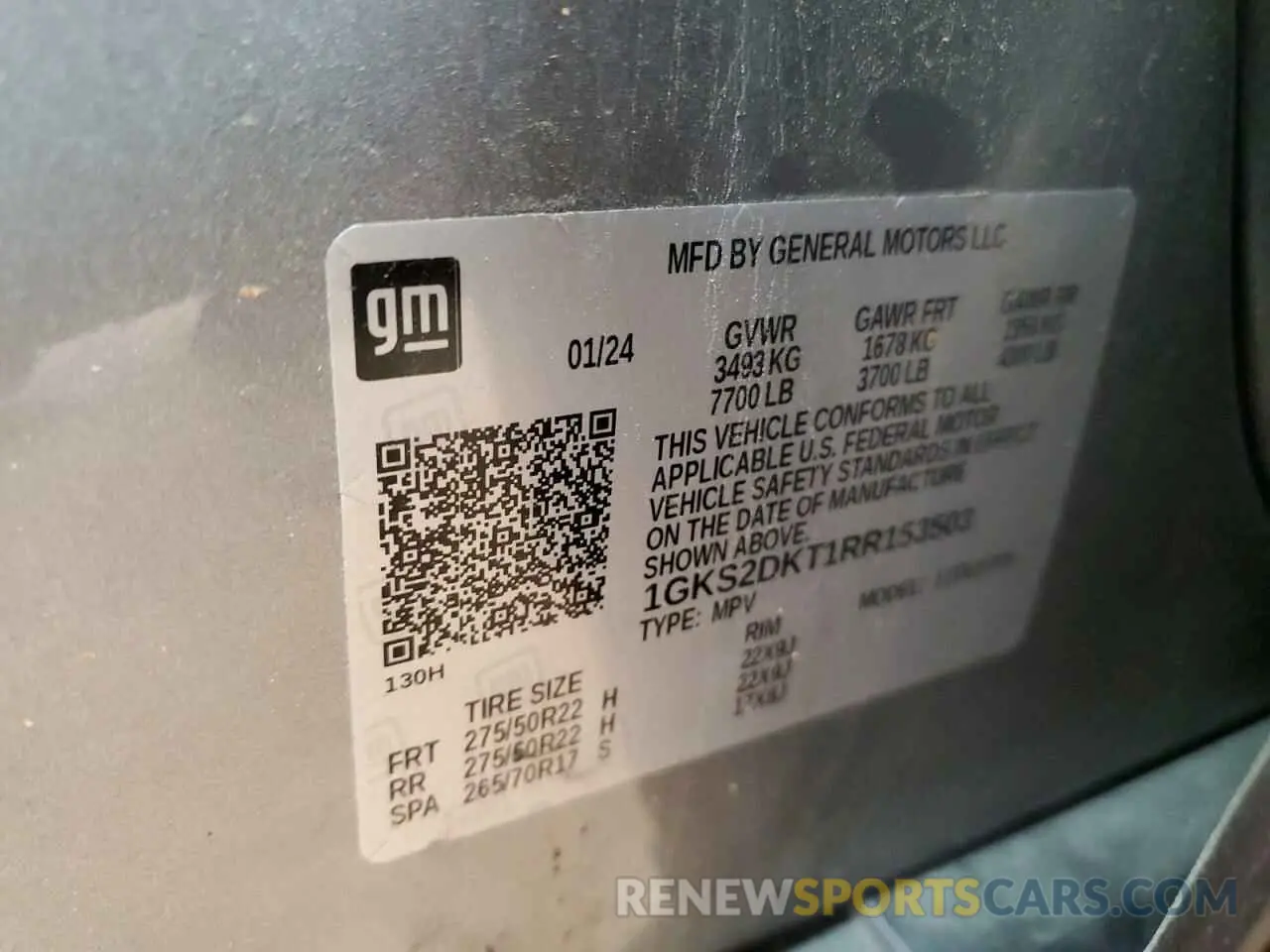 15 Фотография поврежденного автомобиля 1GKS2DKT1RR153503 GMC YUKON 2024