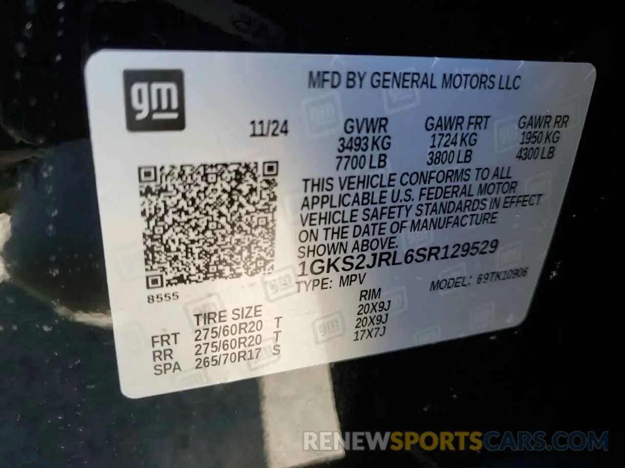 15 Фотография поврежденного автомобиля 1GKS2JRL6SR129529 GMC YUKON 2025