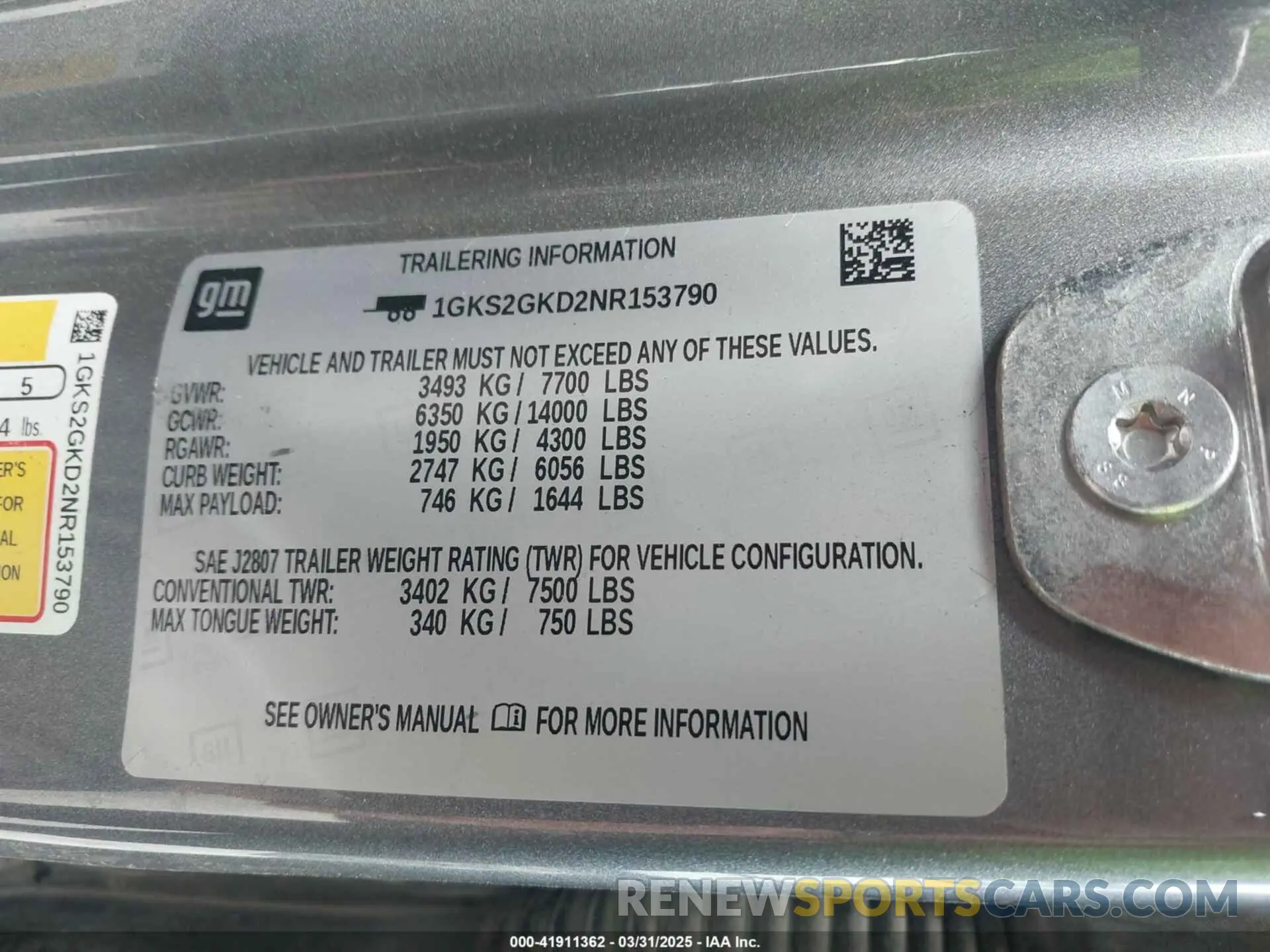 9 Фотография поврежденного автомобиля 1GKS2GKD2NR153790 GMC YUKON XL 2022