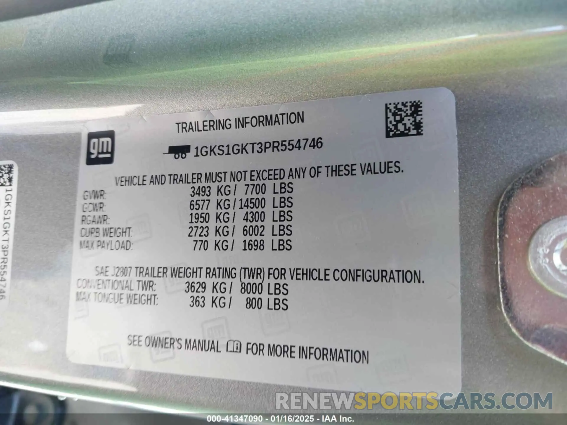 9 Фотография поврежденного автомобиля 1GKS1GKT3PR554746 GMC YUKON XL 2023