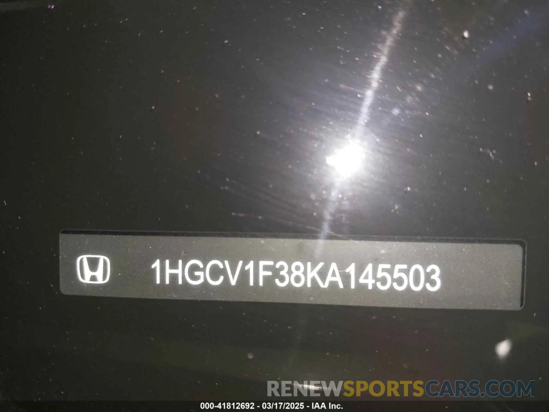 17 Photograph of a damaged car 1HGCV1F38KA145503 HONDA ACCORD 2019
