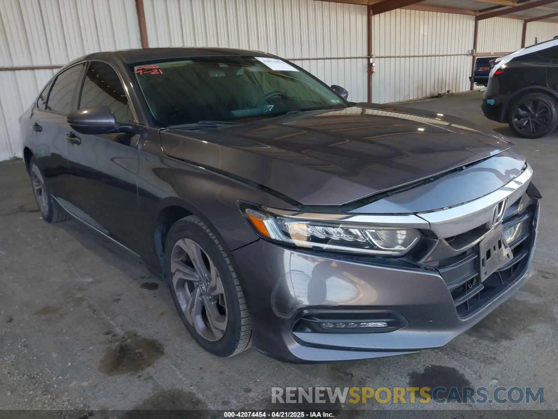 1 Photograph of a damaged car 1HGCV1F52KA038318 HONDA ACCORD 2019