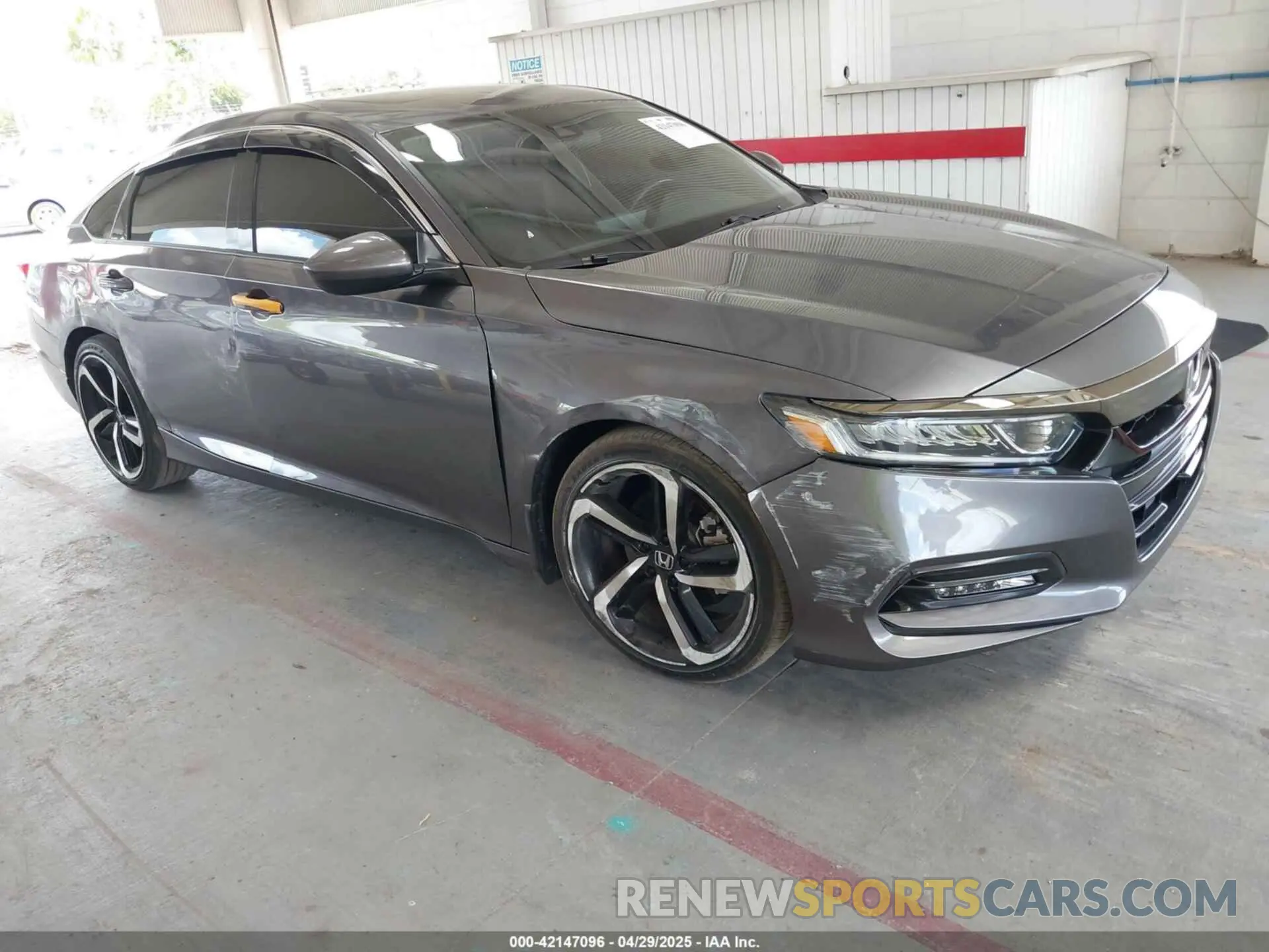 1 Photograph of a damaged car 1HGCV2E35KA007554 HONDA ACCORD 2019
