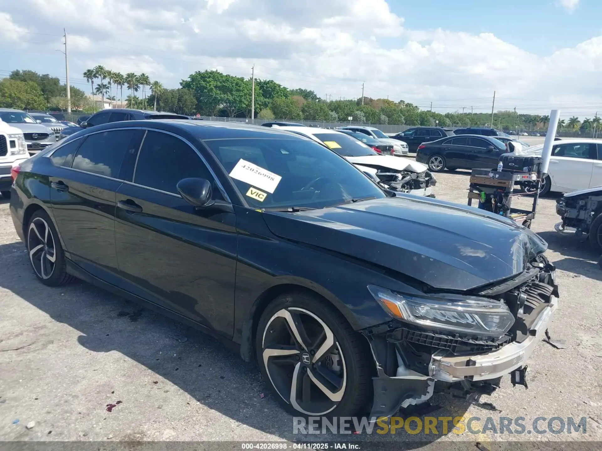 1 Photograph of a damaged car 1HGCV2F30KA022414 HONDA ACCORD 2019